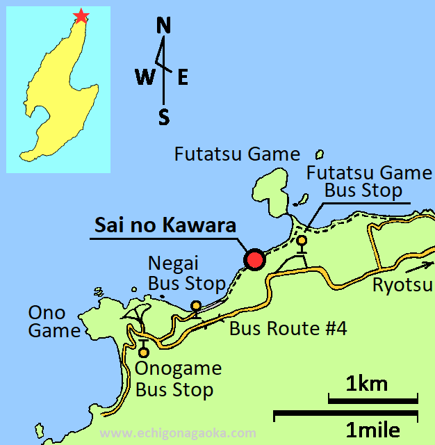 map of Sai no Kawara