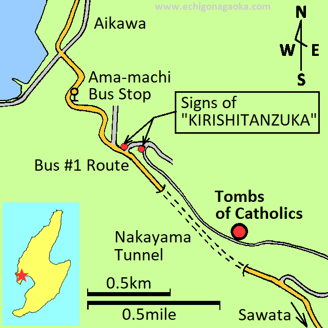 map of Tombs of Catholics