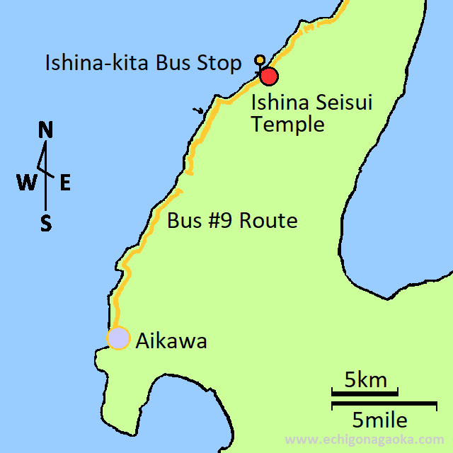 map of Ishina Seisui Temple