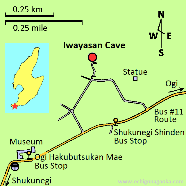 map of Iwayasan Cave
