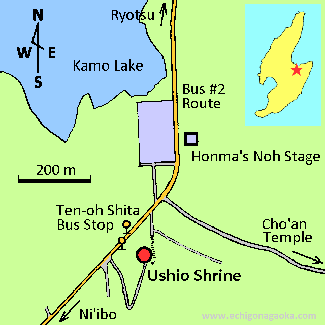 map of Ushio Shrine
