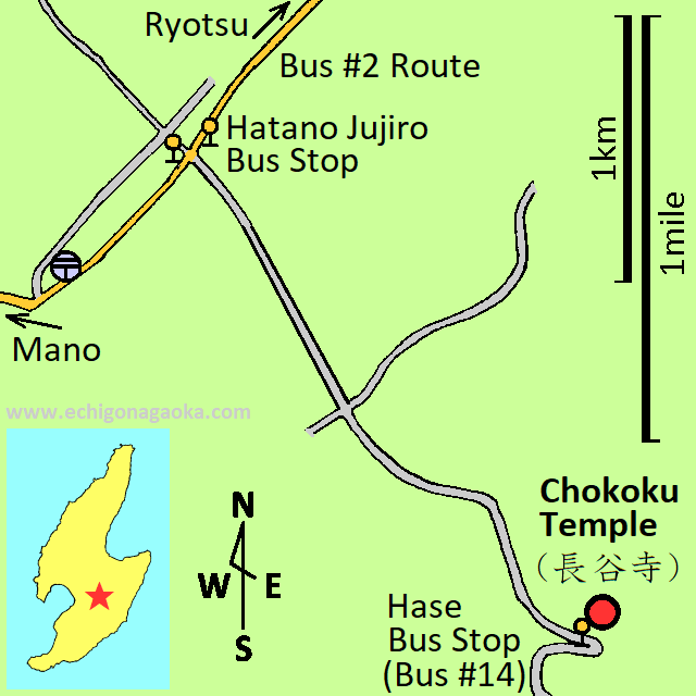 map of Chokoku Temple