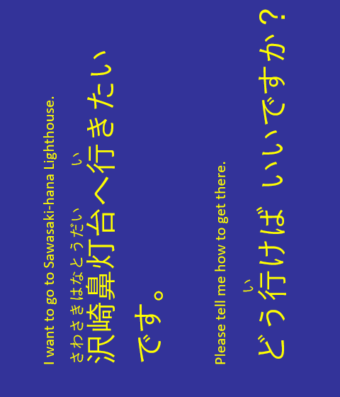 I want to go to Sawasaki-hana Lighthouse